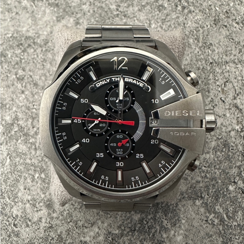 Diesel Black and Silver Multifunction Watch